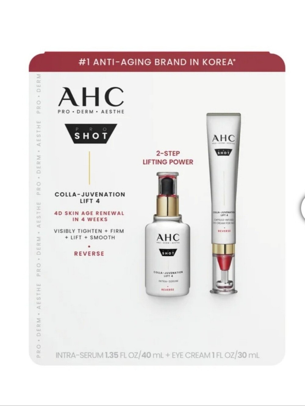 AHC Pro Shot Colla-Juvenation Lift 4 Serum & Eye Cream